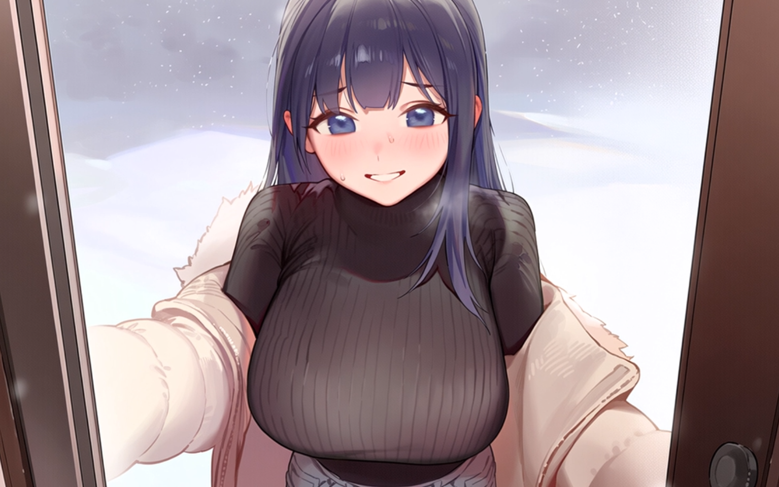 크리스마스 선물로 다른 남자에게 질싸 받아온 여자친구